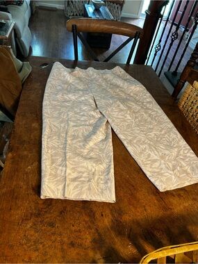 Vintage Jonathan Logan Linen Blend Elegant Capri Pants Sz 16